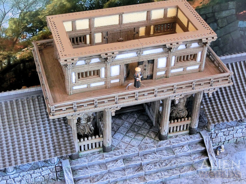 Samurai Temple Outer Gate – Feudal Japan Gate Terrain (28mm/32mm/40mm)