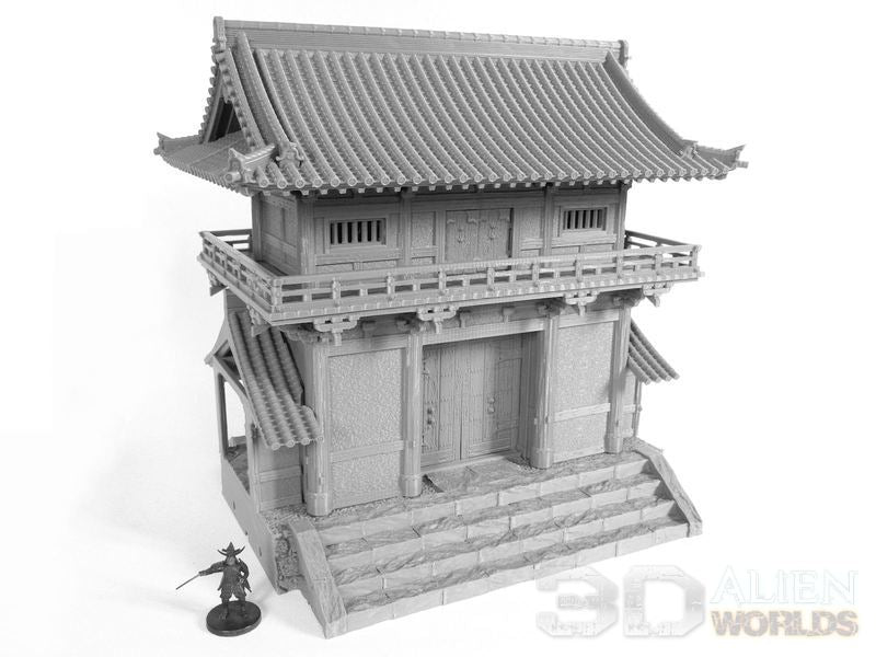 Samurai Temple Outer Gate – Feudal Japan Gate Terrain (28mm/32mm/40mm)