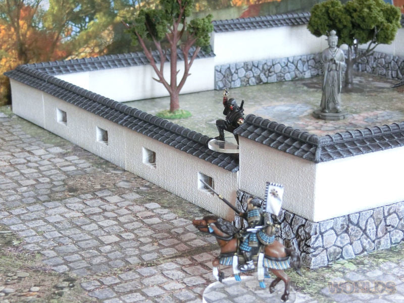 Samurai Stone Walls Set – Modular Feudal Japan Walls (28mm/32mm/40mm)