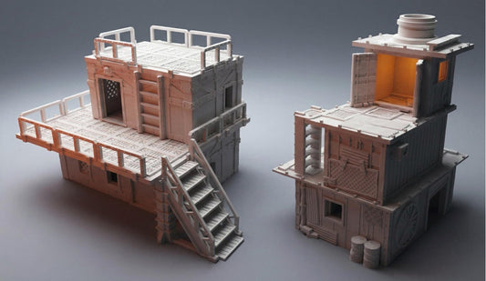 28mm Grimdark Hab Block Terrain – UnderNidus + ShakStak Buildings - Northern Foundry