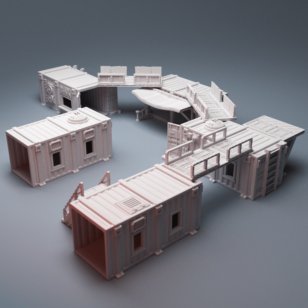 28mm UnderNidus District Sprawl Terrain Bundle (10 Buildings)