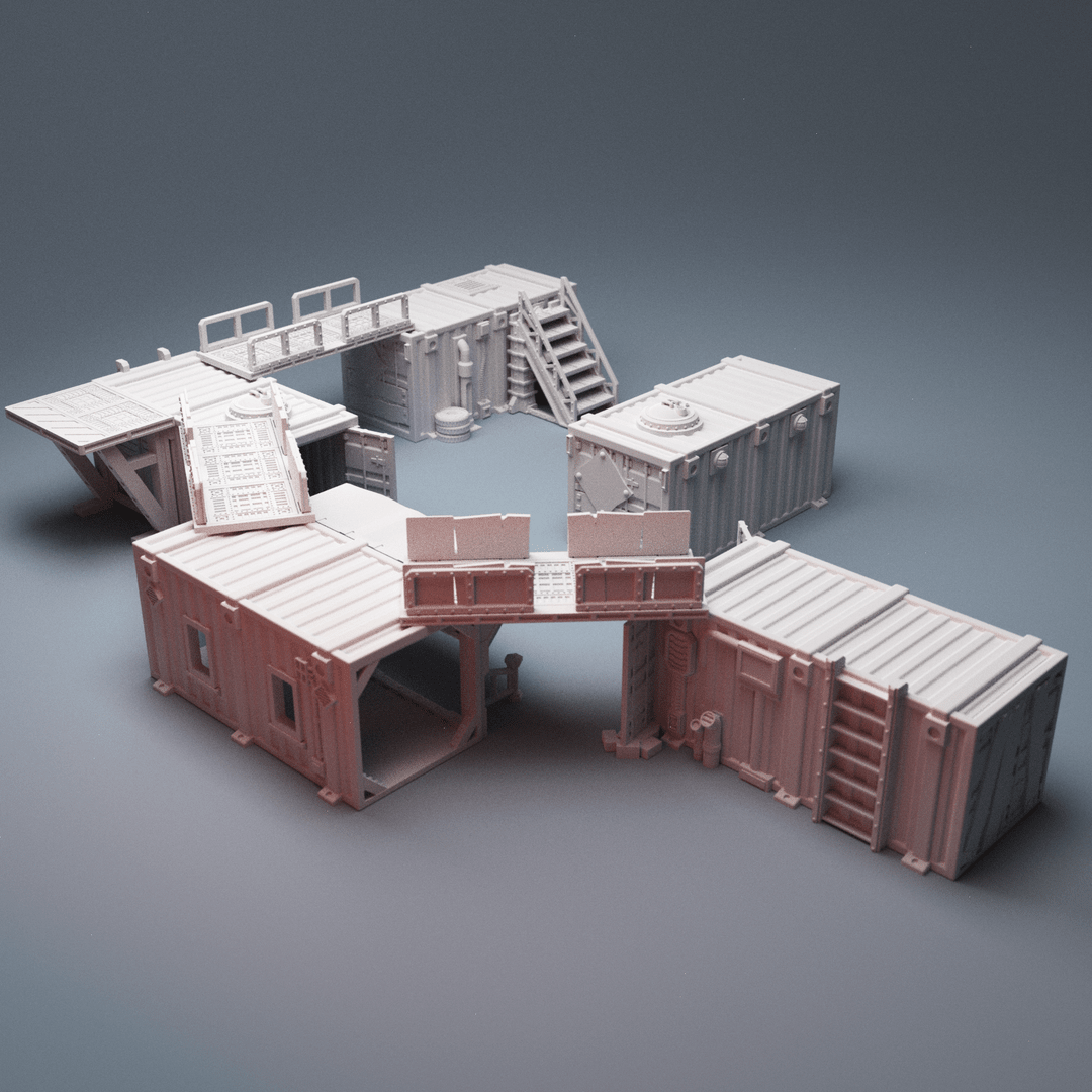 28mm UnderNidus District Sprawl Terrain Bundle (10 Buildings)