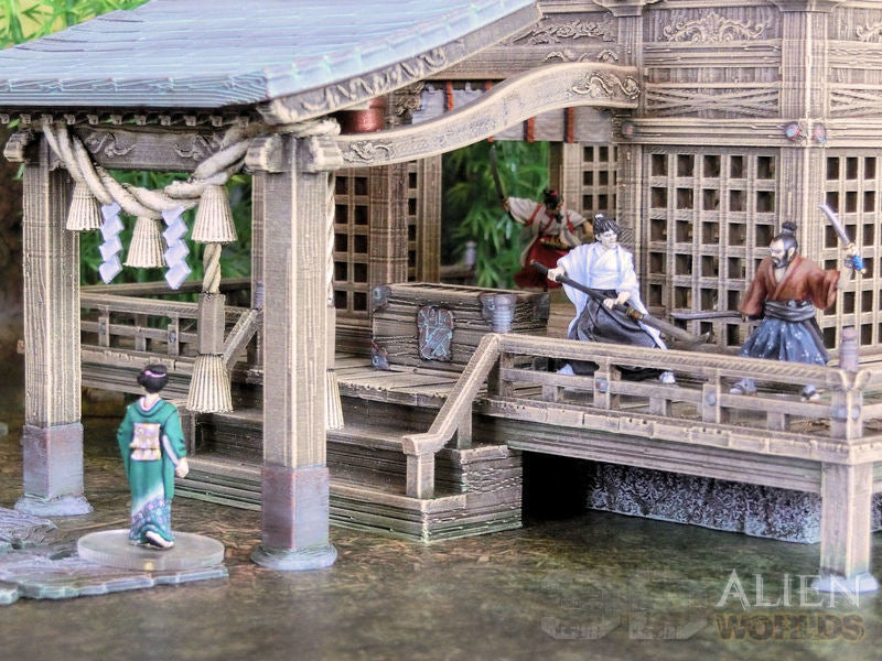 Samurai Shrine Set – Feudal Japan Shinto Shrine Terrain (28mm/32mm/40mm)