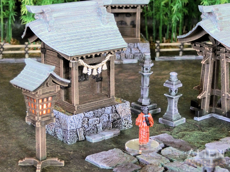 Samurai Shrine Set – Feudal Japan Shinto Shrine Terrain (28mm/32mm/40mm)