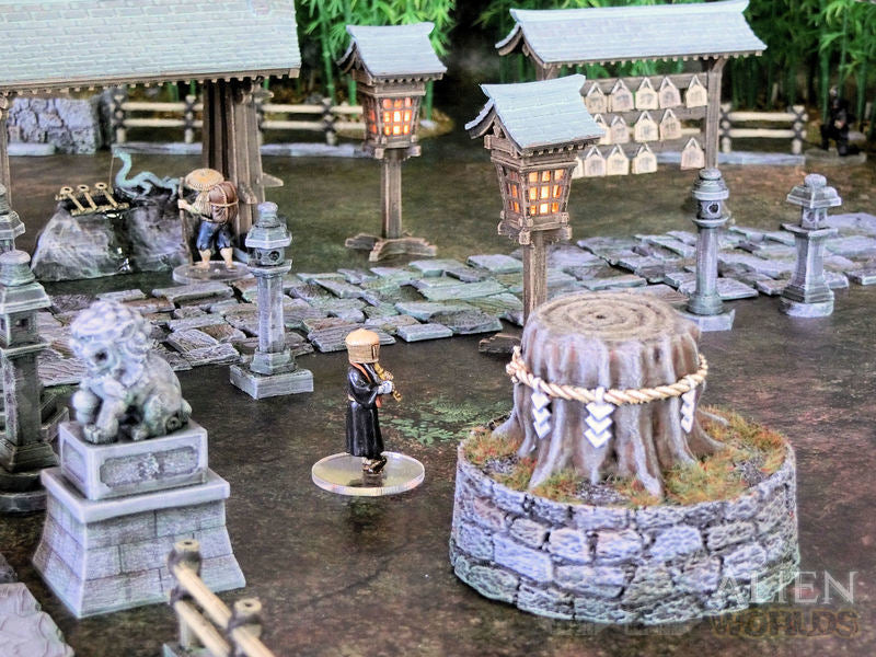 Samurai Shrine Set – Feudal Japan Shinto Shrine Terrain (28mm/32mm/40mm)