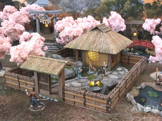 Samurai Teahouse Set painted - Northern Foundry