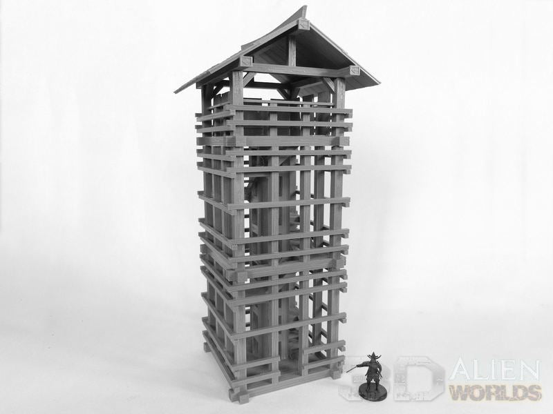 Samurai Watchtower – Feudal Japan Lookout Tower Terrain (28mm/32mm/40mm)