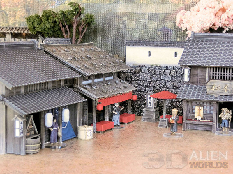Samurai Shop Set – Feudal Japan Storefront Buildings (28mm/32mm/40mm)