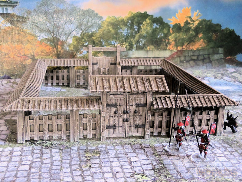 Samurai Wooden Walls Set – Modular Feudal Japan Walls (28mm/32mm/40mm)