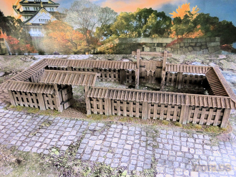 Samurai Wooden Walls Set – Modular Feudal Japan Walls (28mm/32mm/40mm)