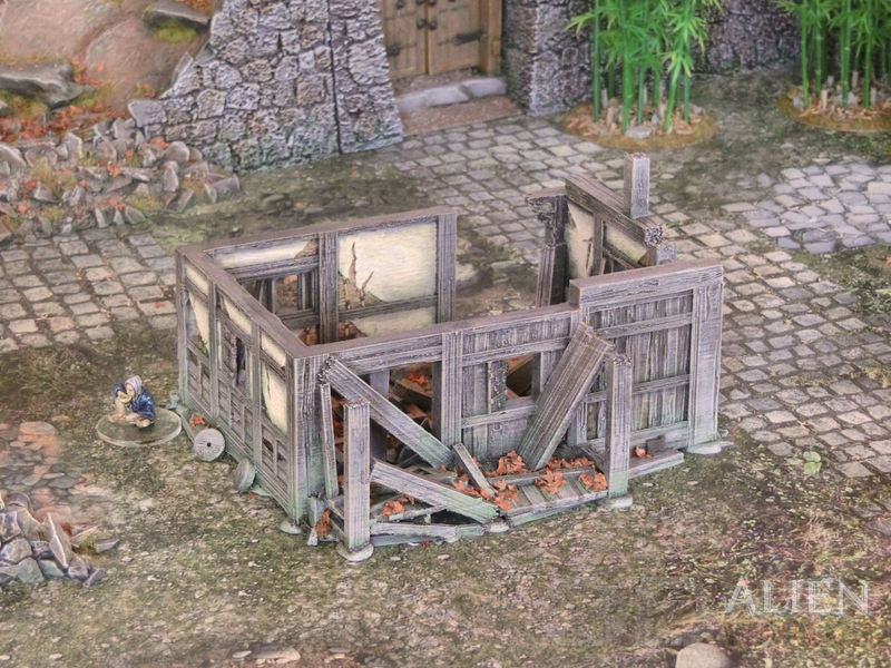 Samurai Ruined Hut – Battlefield Cover Terrain (28mm/32mm/40mm)