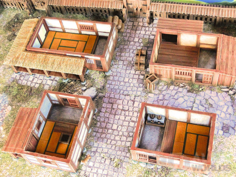 Samurai Farmhouses – Feudal Japan Rural Buildings (28mm/32mm/40mm)