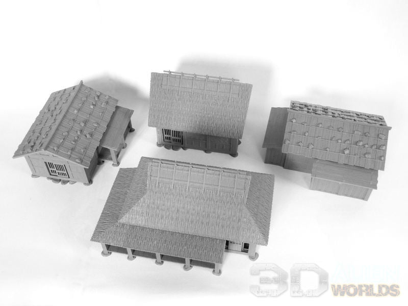 Samurai Farmhouses – Feudal Japan Rural Buildings (28mm/32mm/40mm)
