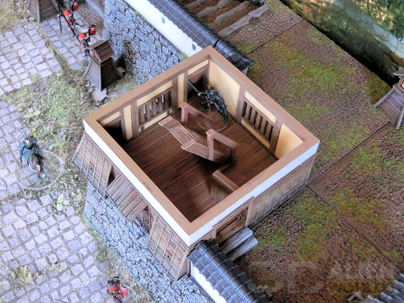 Samurai Castle Corner Tower – Fortified Yagura Terrain (28mm/32mm/40mm)