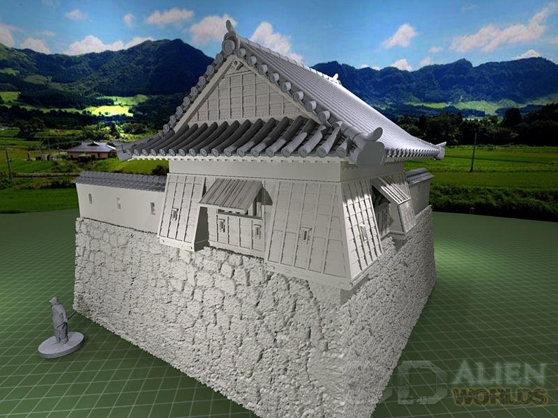 Samurai Castle Corner Tower – Fortified Yagura Terrain (28mm/32mm/40mm)