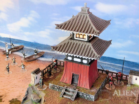 Samurai Lighthouse painted - Northern Foundry