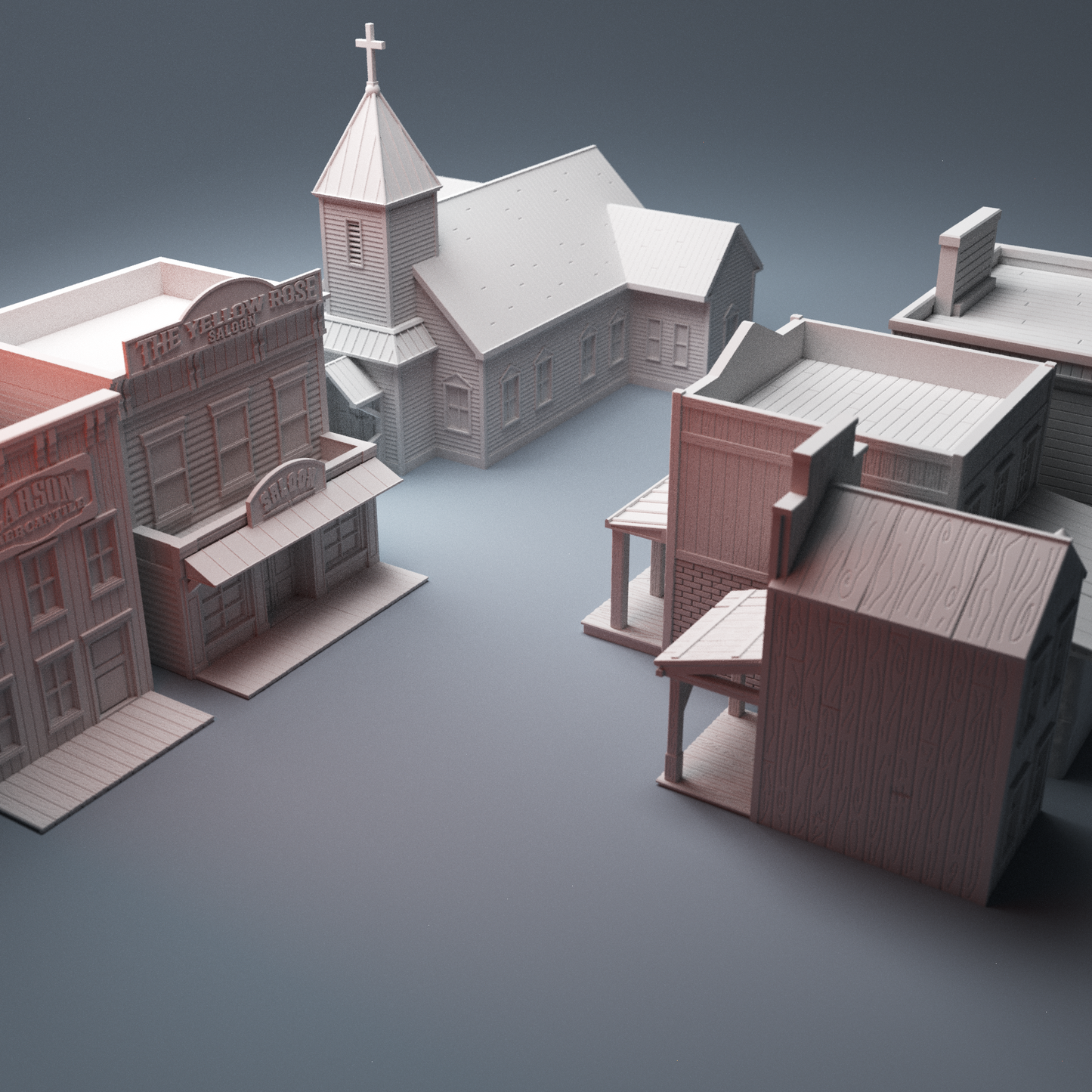 Old West town terrain bundle 28mm wild west buildings