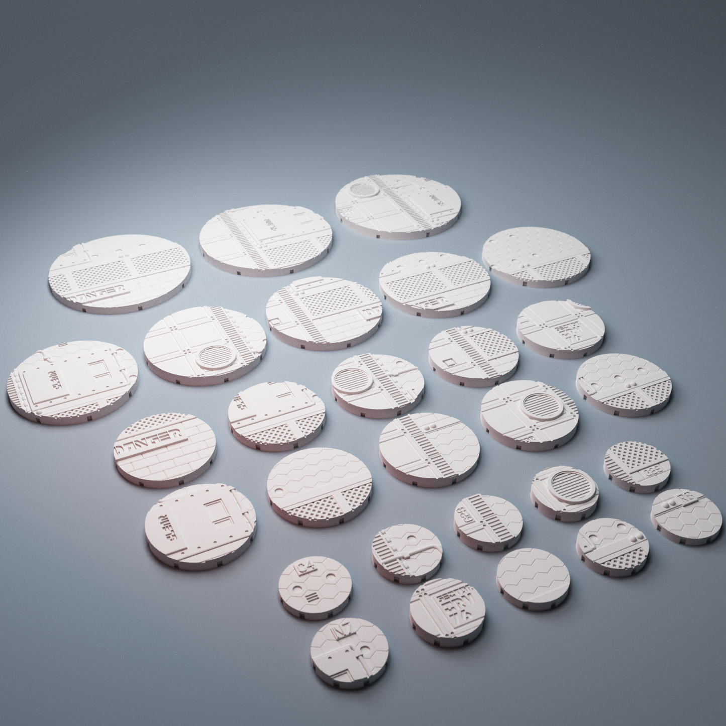 Infinity City sci-fi miniature bases set