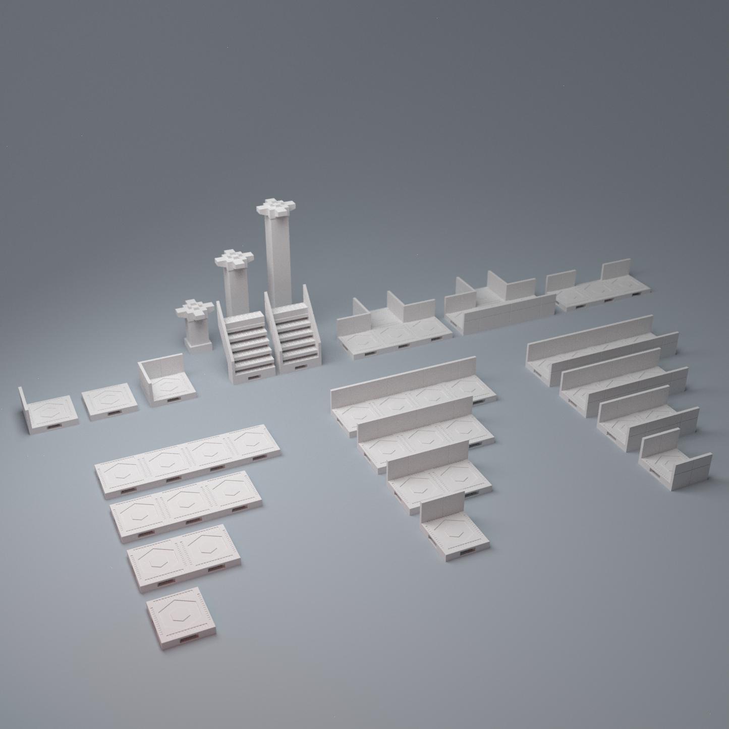Modular stair and walkway system pieces