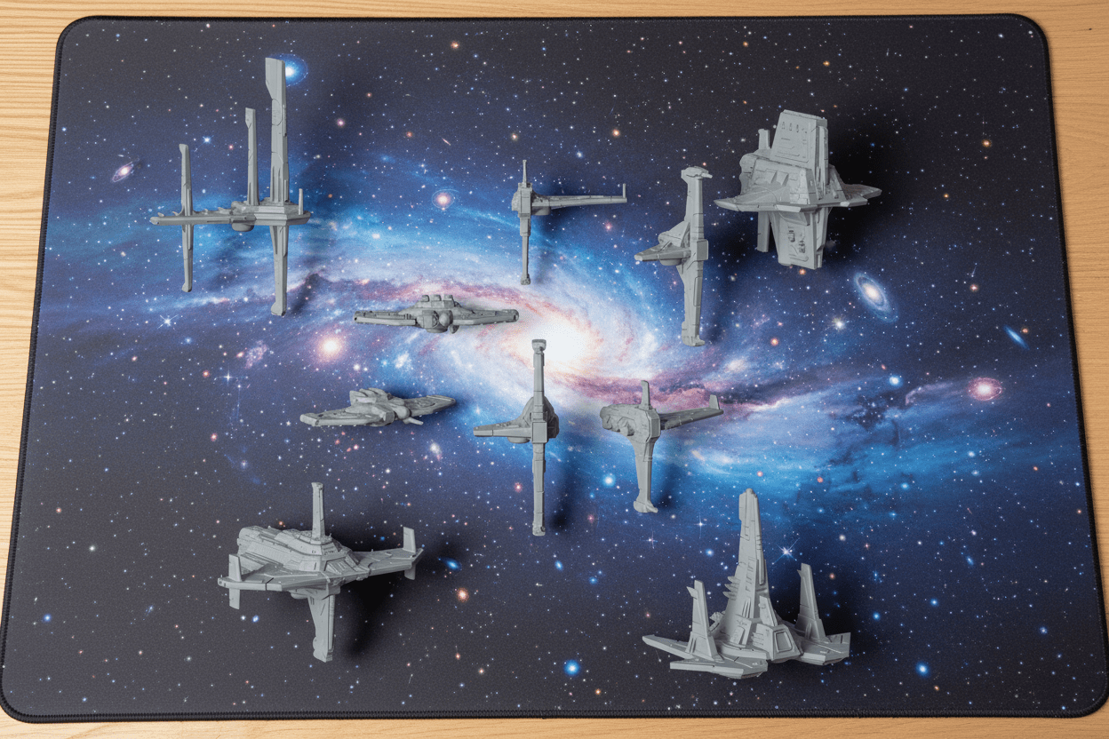 Alliance Carrier Strike Group — Terra Union Space Fleet — Heavy Carriers & Fighter Squadrons — 1:128 Scale Billion Suns Miniatures