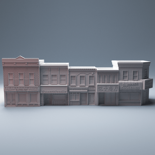 Bleecker Street Bundle – 5 Modern City Storefronts (28mm) - Northern Foundry