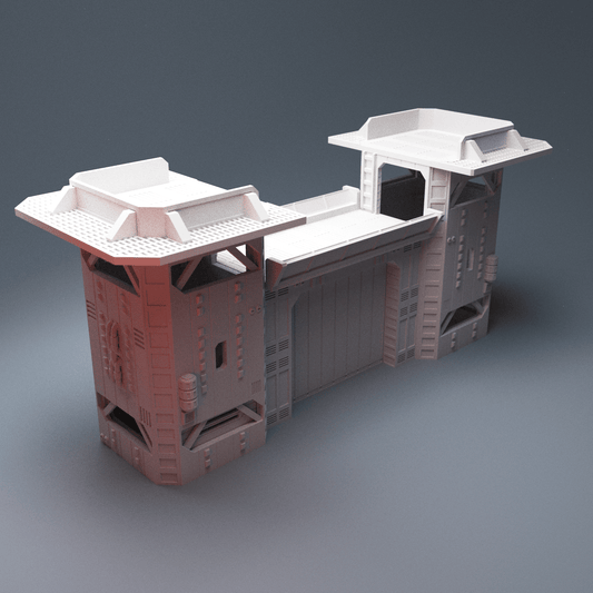 Command Outpost Fortifications – Gatehouse, Command Buildings & Command Platform (28mm/32mm/40mm) - Northern Foundry