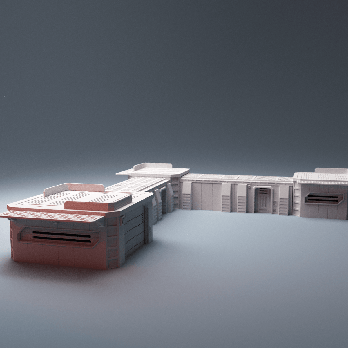 Command Outpost Fortifications – Gatehouse, Command Buildings & Command Platform (28mm/32mm/40mm) - Northern Foundry