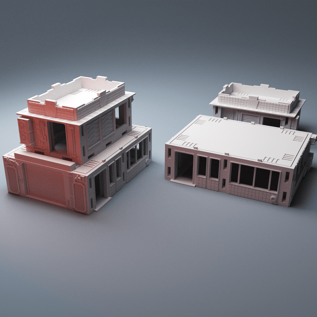 Cyberpunk Chatsubo Bar Building – 28mm Sci-Fi Terrain with Removable Floors - Northern Foundry