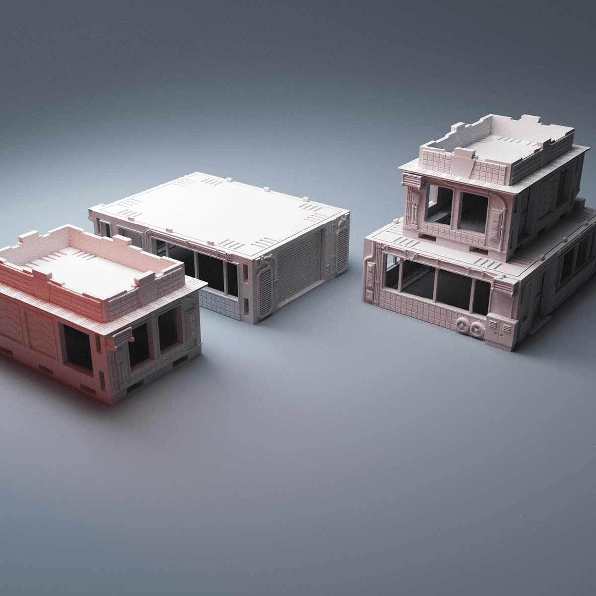 Cyberpunk Chatsubo Bar Building – 28mm Sci-Fi Terrain with Removable Floors - Northern Foundry