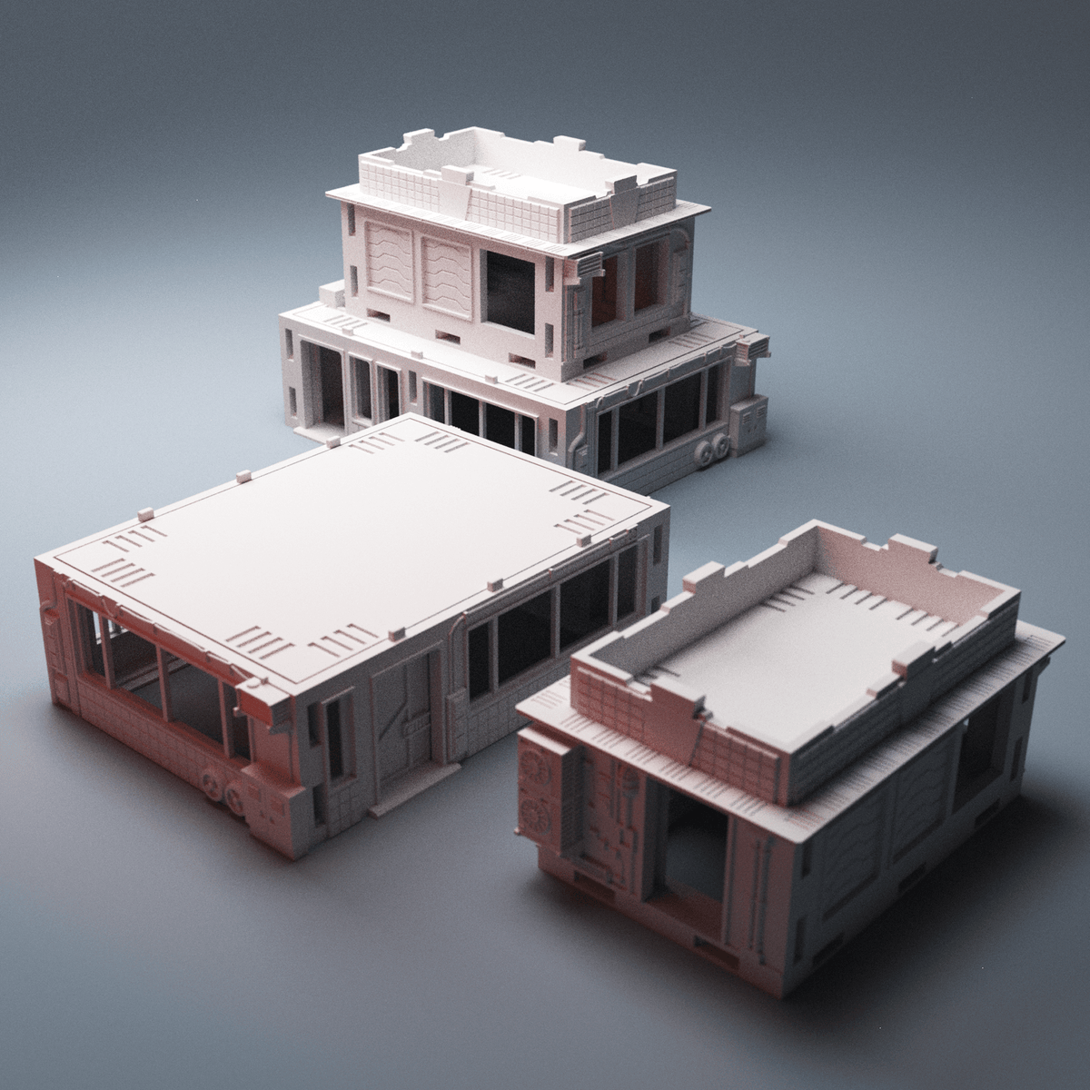 Cyberpunk Chatsubo Bar Building – 28mm Sci-Fi Terrain with Removable Floors - Northern Foundry