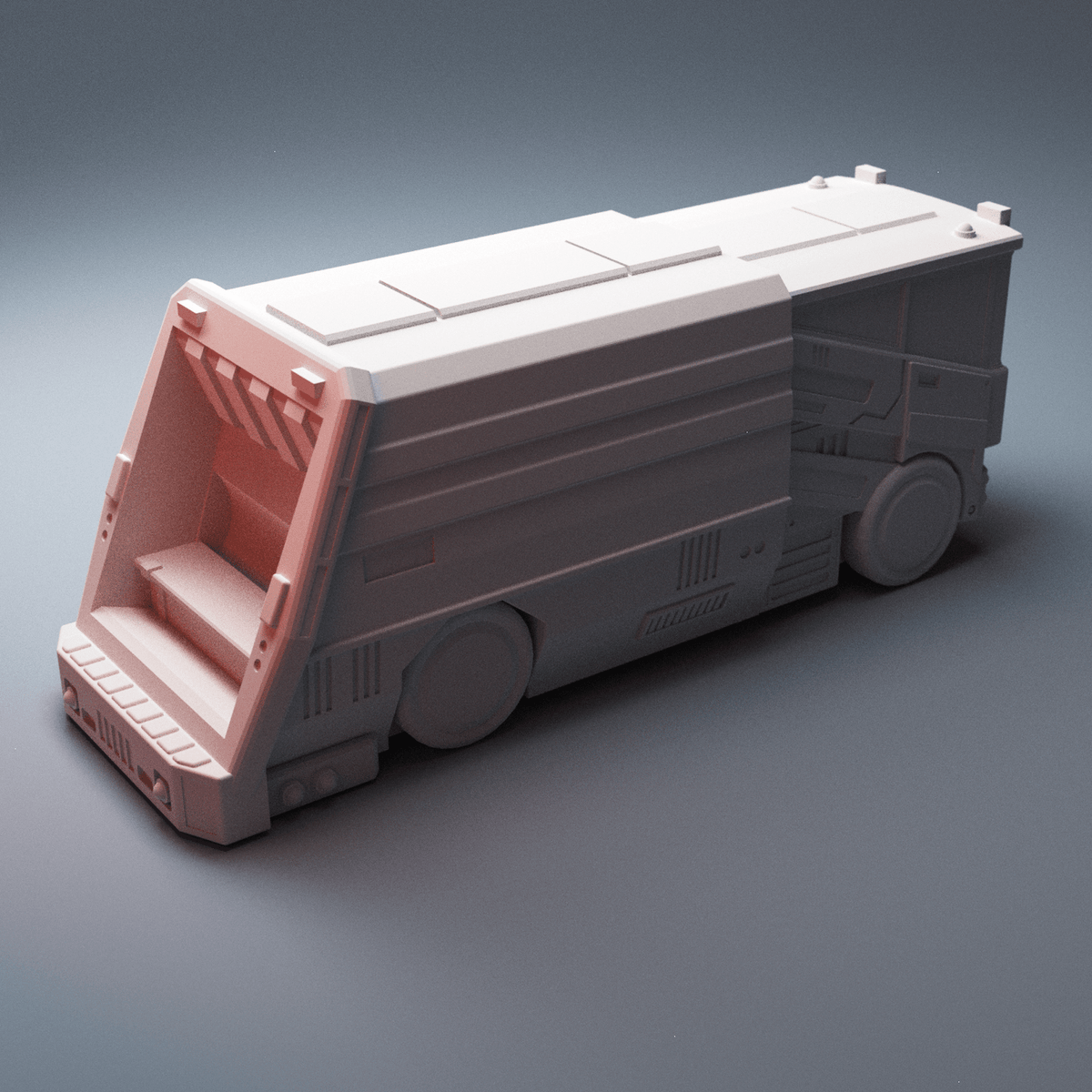 Cyberpunk Street Services Bundle – Garbage Truck, Scatter, Greebles & HoverBotz (28mm/40mm) - Northern Foundry