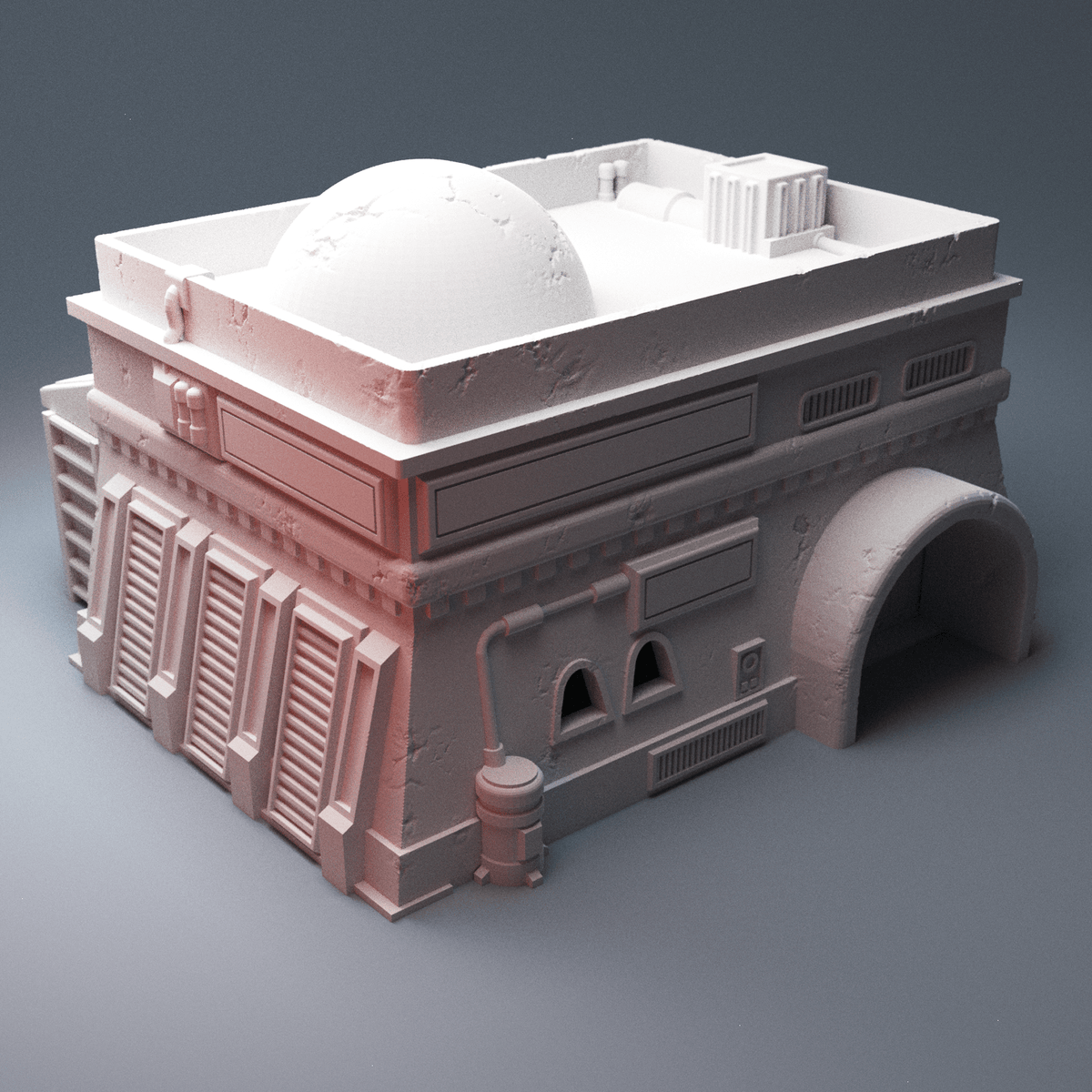 Desert Spaceport Terrain Bundle – 7 Sci-Fi Buildings (28mm/40mm, Star Wars Legion) - Northern Foundry