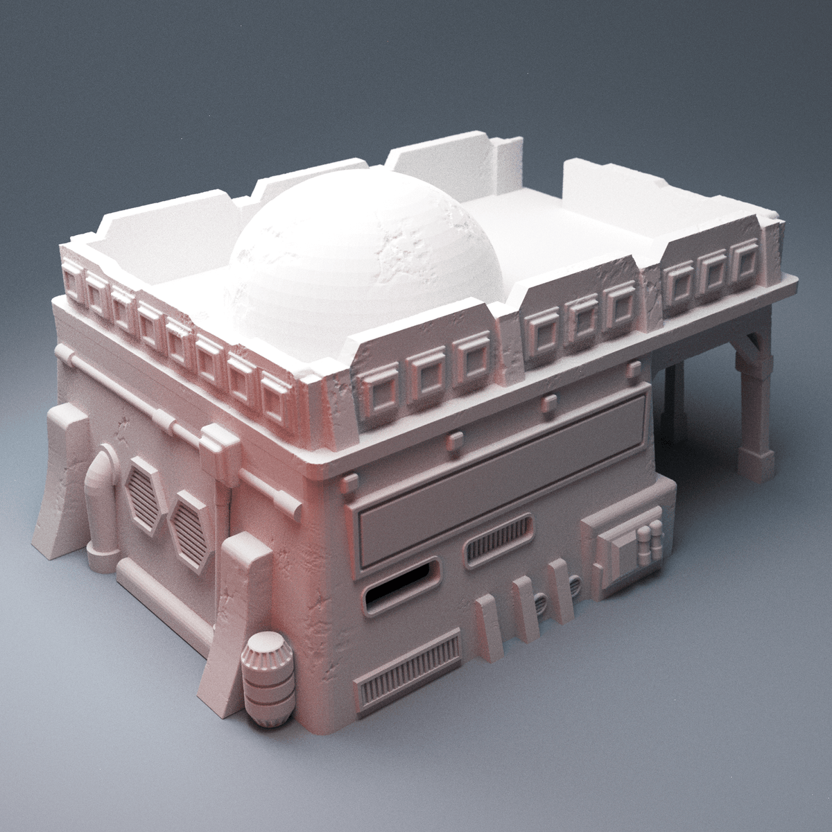 Desert Spaceport Terrain Bundle – 7 Sci-Fi Buildings (28mm/40mm, Star Wars Legion) - Northern Foundry