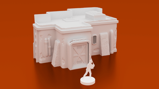 Desert Town Outskirts Bundle – 4 Desert Houses & Market Stall (28mm/32mm/40mm, Star Wars Legion) - Northern Foundry