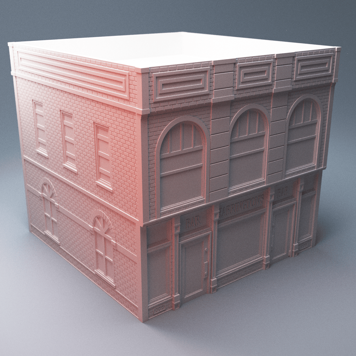 Downtown Dining &amp; Nightlife — 6-Building Urban Restaurant &amp; Bar Terrain Set (28mm/32mm/40mm) - Northern Foundry