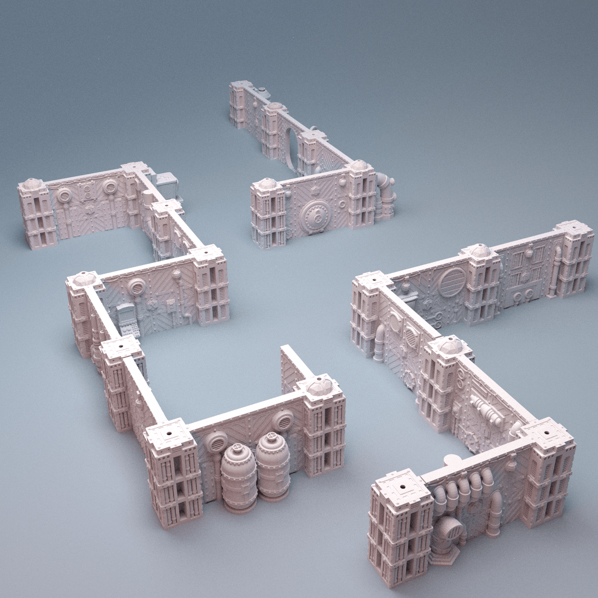 Grimdark Boarding Action Corridors Bundle – Derelict Warp Runner, Modular Corridors & Diregloom Walls (28mm/32mm/40mm) - Northern Foundry