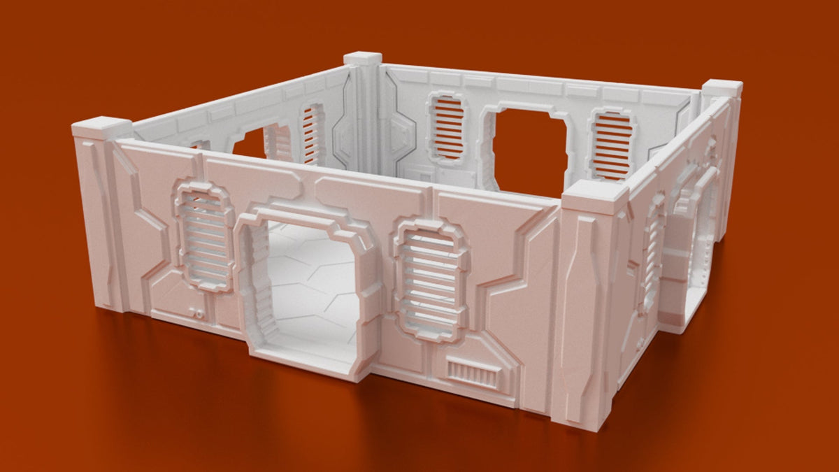 Halcyon Terminal Sci-Fi Urban Set – Colony Mining Town, Objective Room, Junk &amp; Scatter (28mm) - Northern Foundry