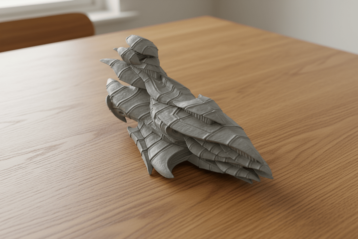 Hive Bio-Swarm Invasion Fleet — Organic Alien Spaceships — 1:128 Scale Sci-Fi Miniatures — 11 Unit Bundle