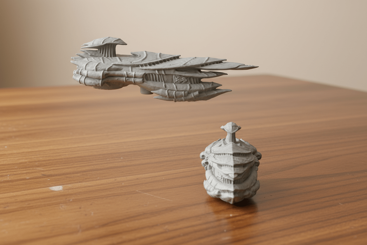Hive Synapse Control Node — Organic Alien Fleet — Colossal Mega Cruiser & Wormholes — 1:128 Scale Billion Suns Miniatures