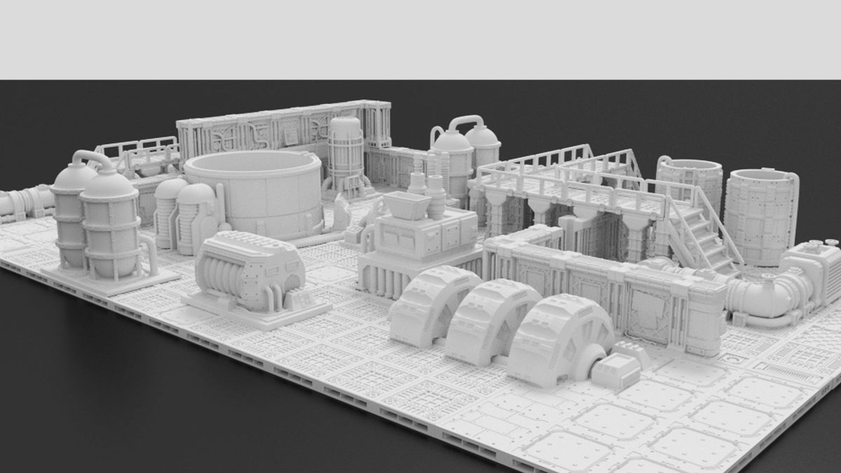 Industrial Chemworks Kill Zone Bundle – OpenLOCK Chemzone, DeathZone Tiles & Toxic Vats (28mm/32mm/40mm) - Northern Foundry