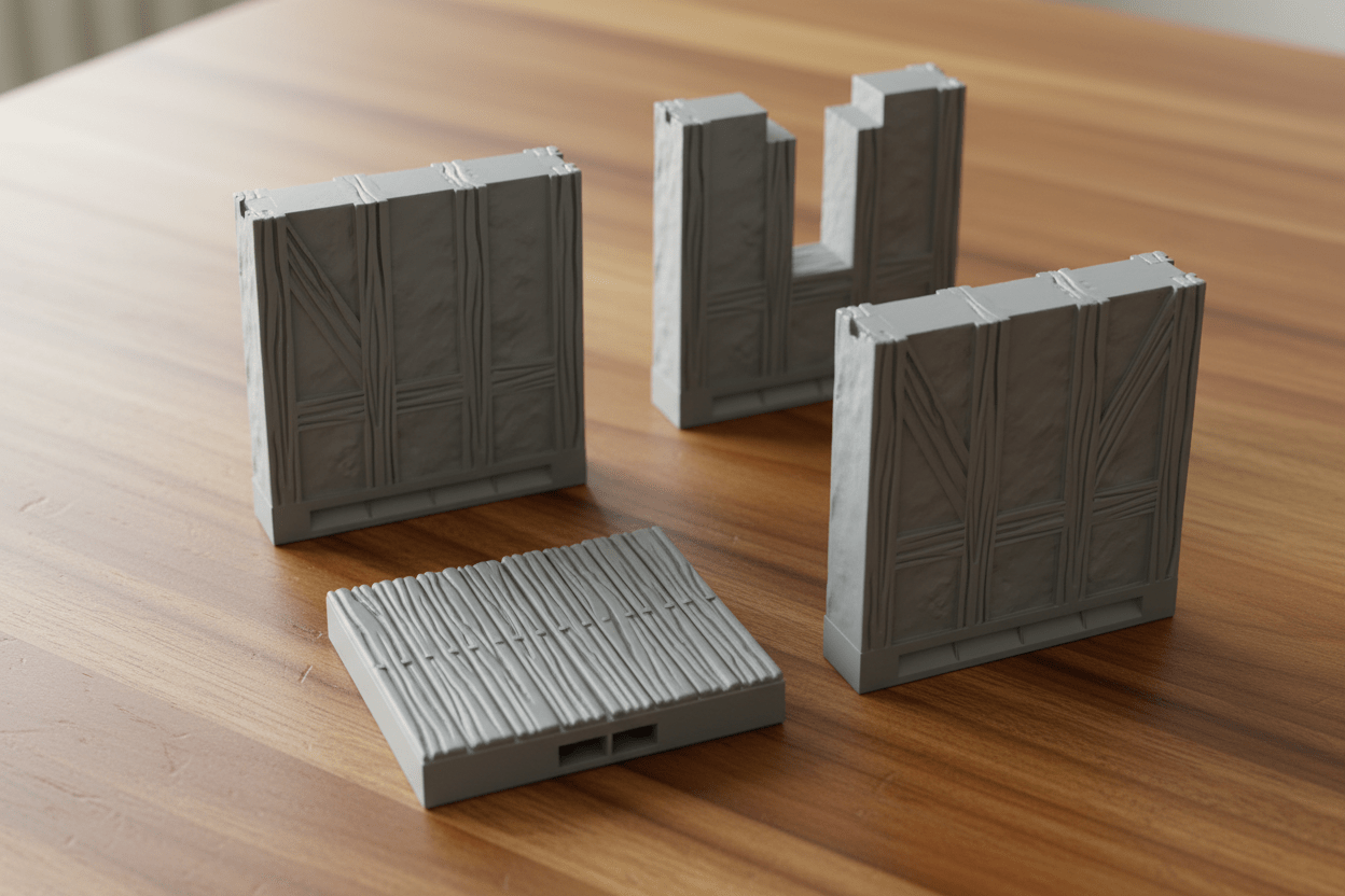 Medieval RPG Cottage Interior — Modular Tabletop Terrain with Furniture — Fat Dragon Games Dragonshire Set