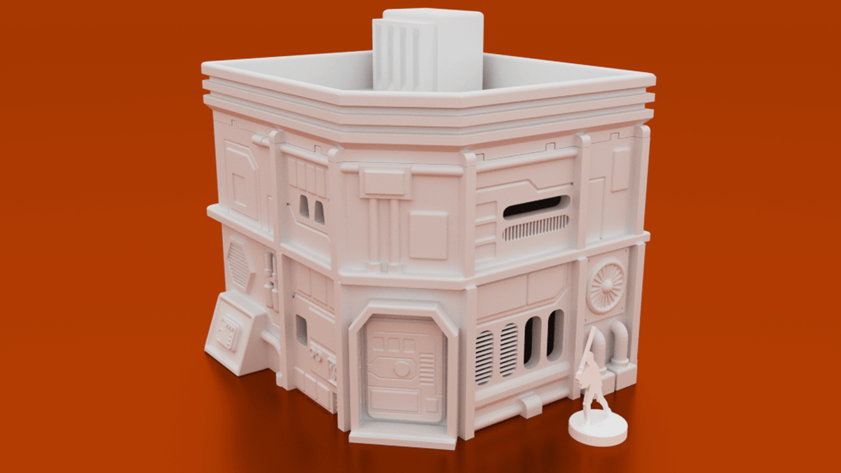 MidRim City Complete Terrain Bundle – 13 Sci-Fi Buildings (28mm/34mm, Star Wars Legion) - Northern Foundry