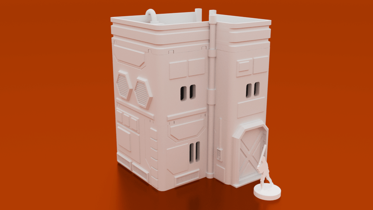 MidRim City Phase 1 Bundle – 7 Sci-Fi Buildings (28mm/34mm, Star Wars Legion) - Northern Foundry