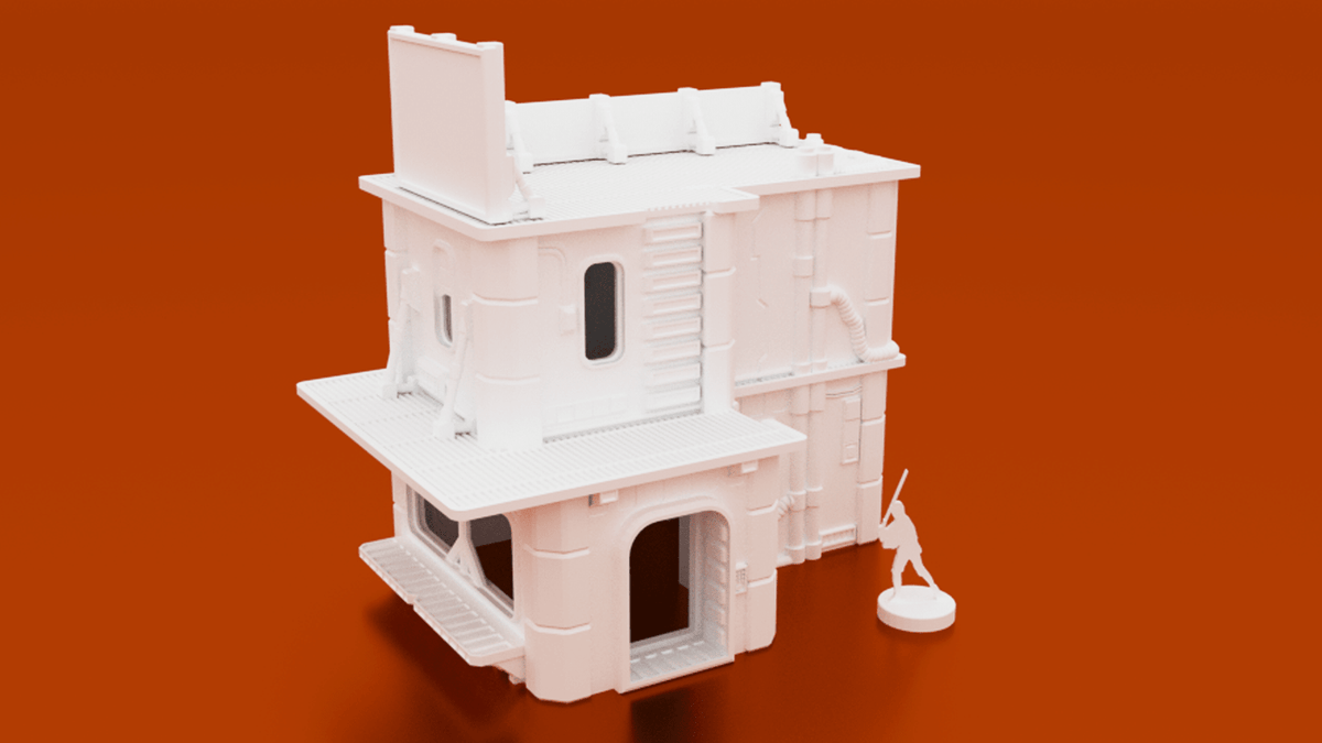 MidRim City Phase 2 Bundle – 6 Sci-Fi Buildings with Interiors (28mm/34mm) - Northern Foundry