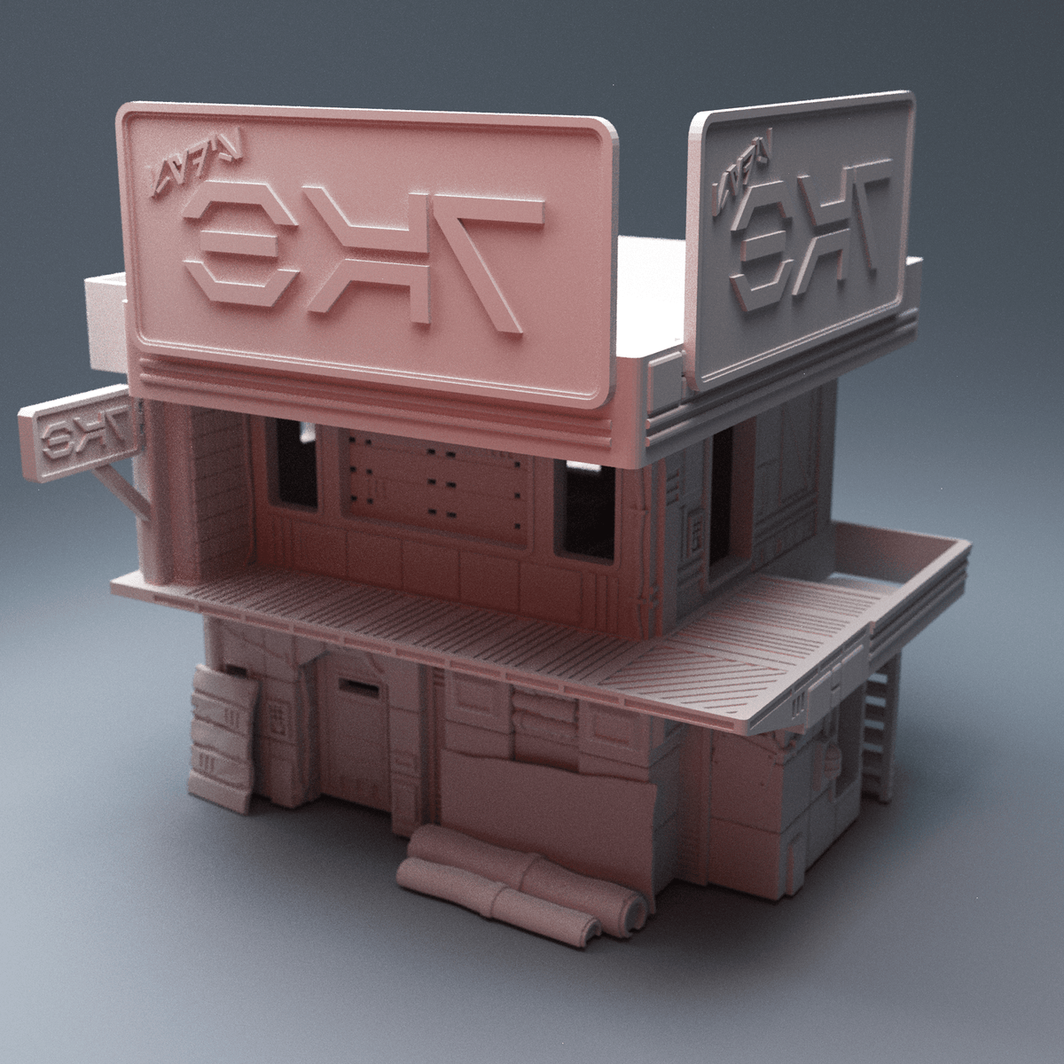 MidRim City Phase 2 Bundle – 6 Sci-Fi Buildings with Interiors (28mm/34mm) - Northern Foundry