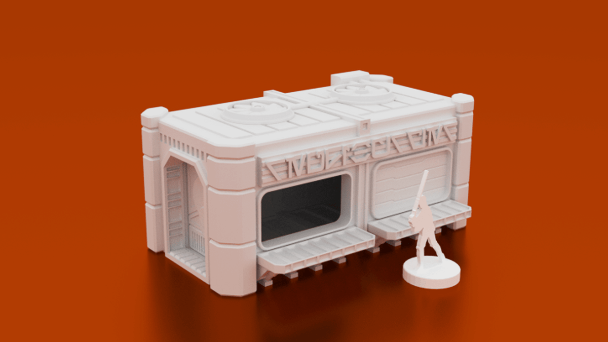 MidRim City Phase 2 Bundle – 6 Sci-Fi Buildings with Interiors (28mm/34mm) - Northern Foundry