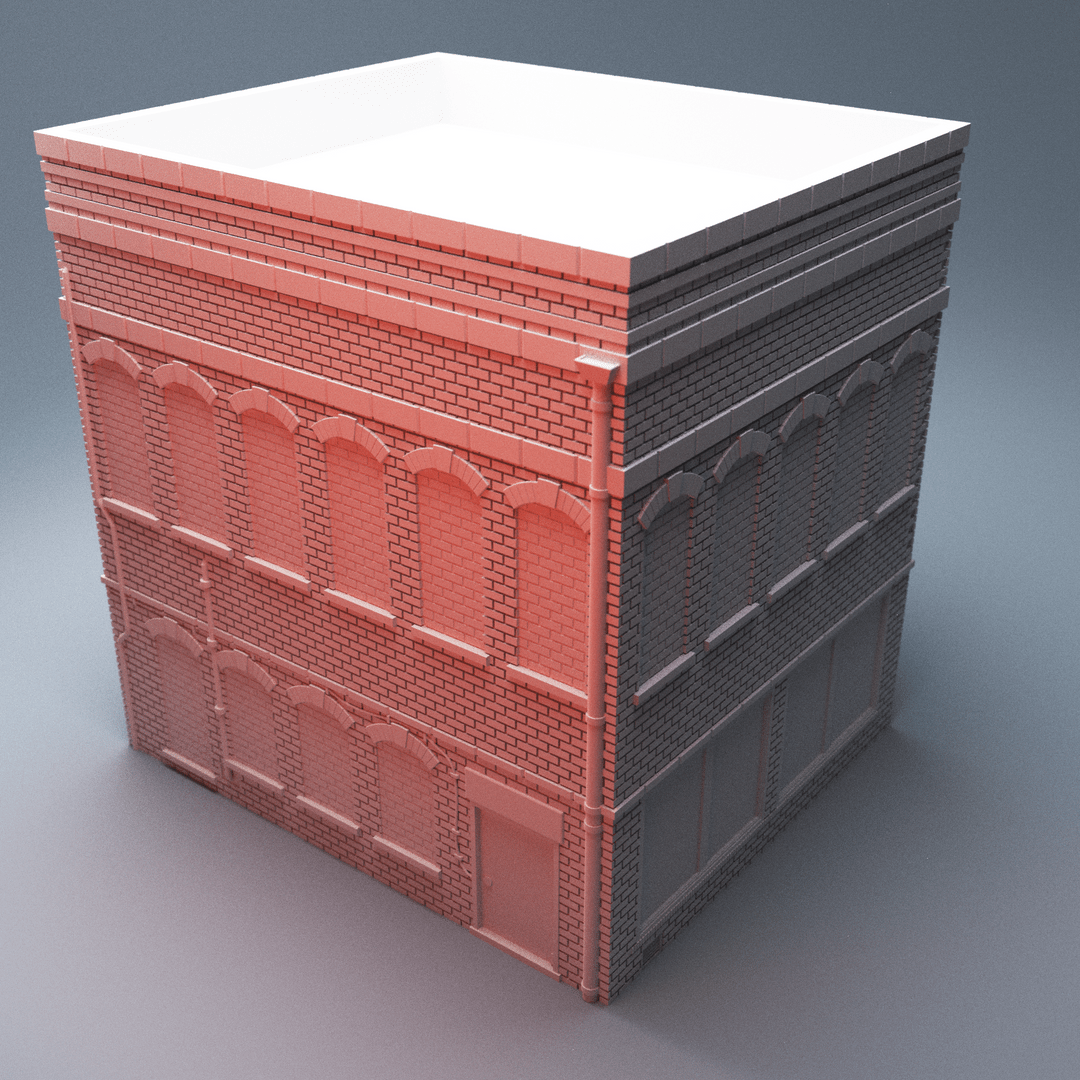 Modern Retail Store Terrain Set – 3 Storefront Buildings (28mm/32mm/40mm) - Northern Foundry