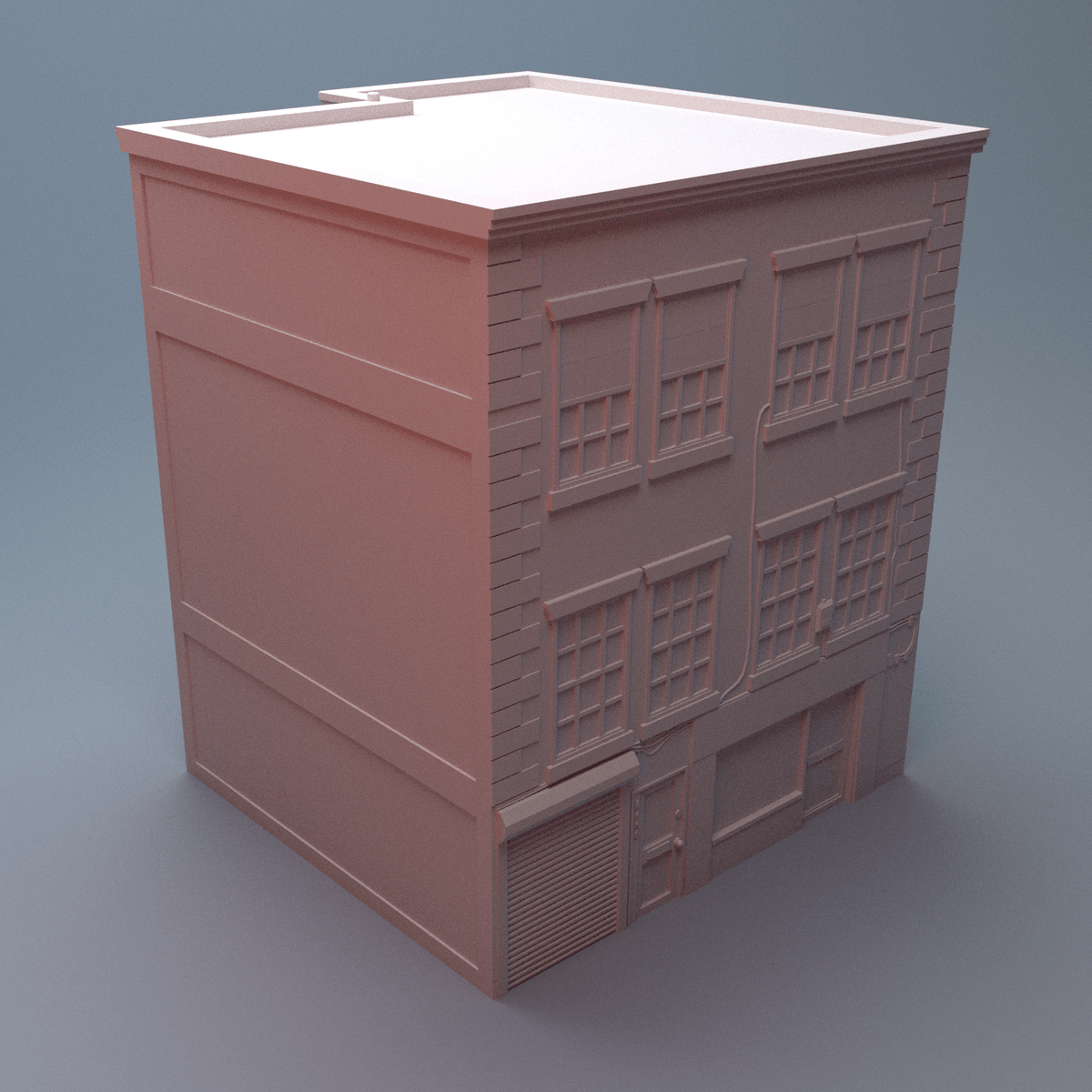 Neighborhood Services Block — 6-Building Urban Storefront Terrain Set (28mm/32mm/40mm) - Northern Foundry