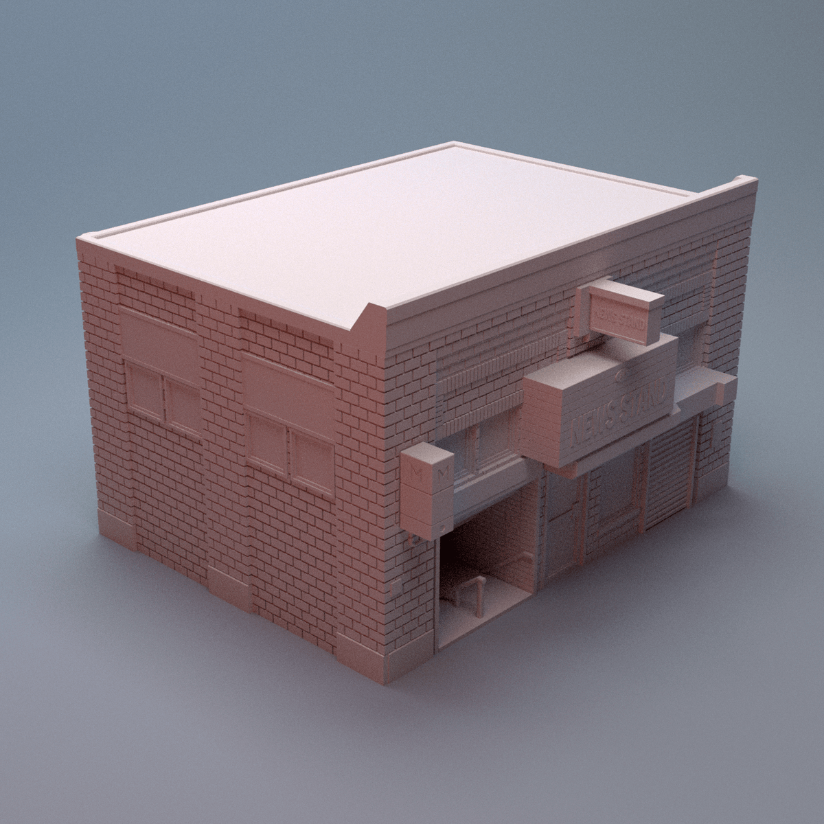 Neighborhood Services Block — 6-Building Urban Storefront Terrain Set (28mm/32mm/40mm) - Northern Foundry