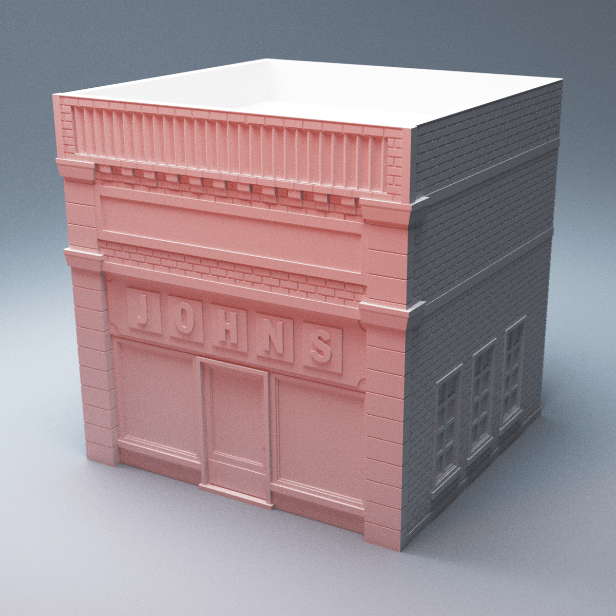 Neighborhood Services Block — 6-Building Urban Storefront Terrain Set (28mm/32mm/40mm) - Northern Foundry